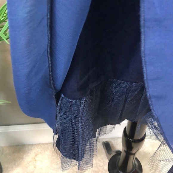 The London Company Dress Midi Navy Lace Evening 8 - Picture 7 of 11